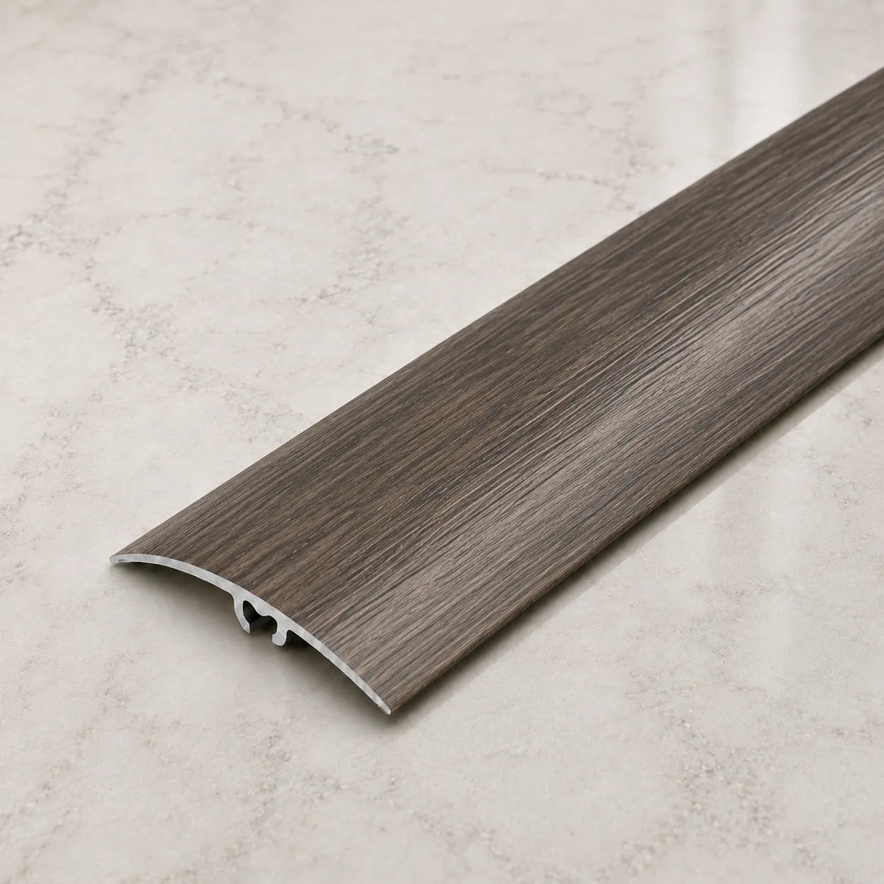 50mm Wood Effect Aluminium Door Threshold Strip in Congo Wenge
